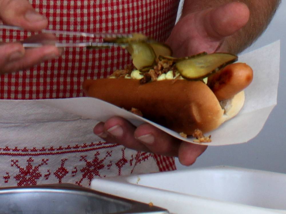 Dänische Hotdogs - sehr beliebt bei Dänen u. Touristen