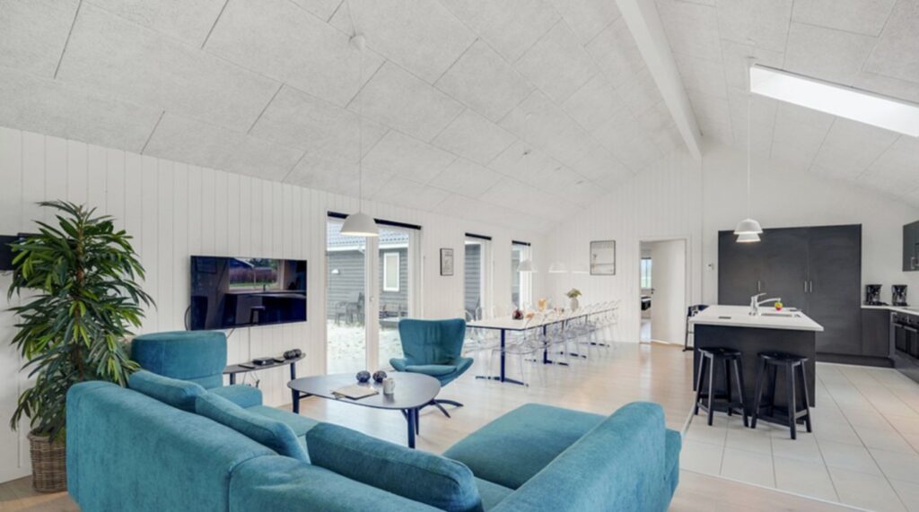 Perfektes Ferienhaus für einen Familienurlaub in Dänemark mit großem Essbereich in der Nähe von Møns Klint